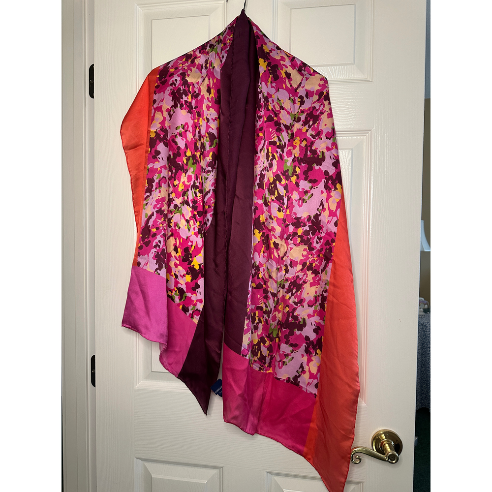 Doncaster Silk Floral Scark in Pink